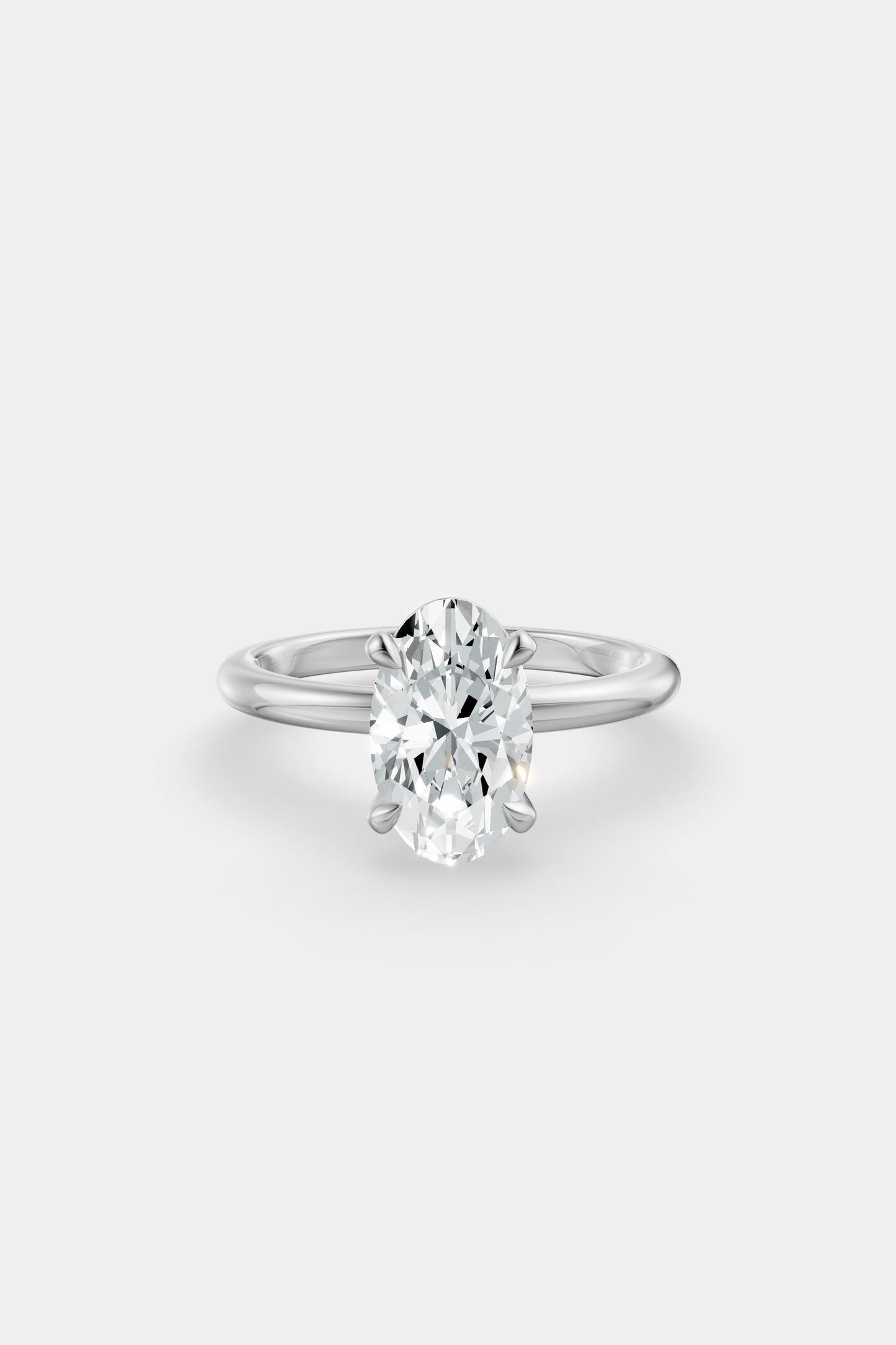 Diamond Solitaire Ring | Traditional Band