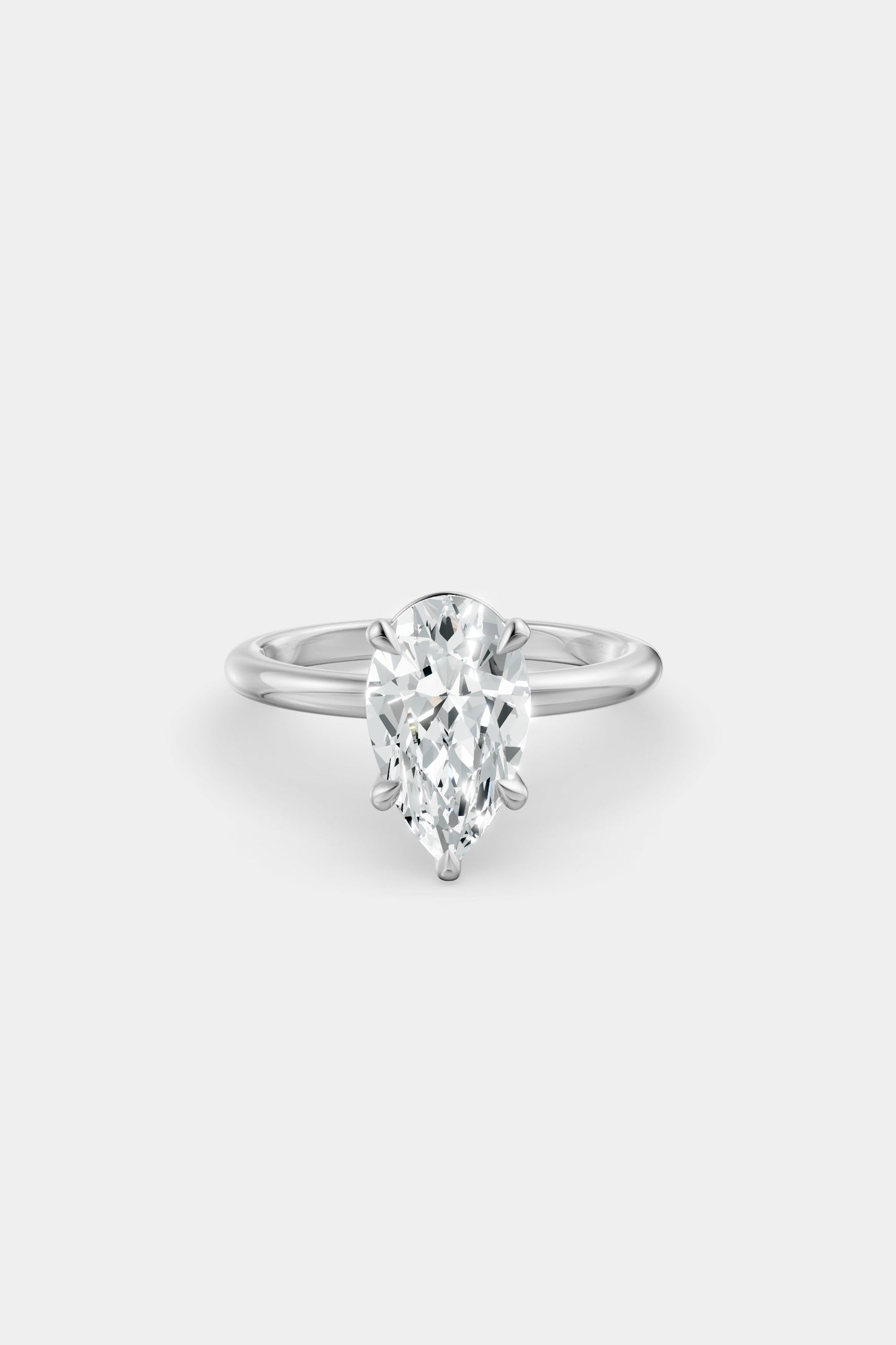 Diamond Solitaire Ring | Traditional Band