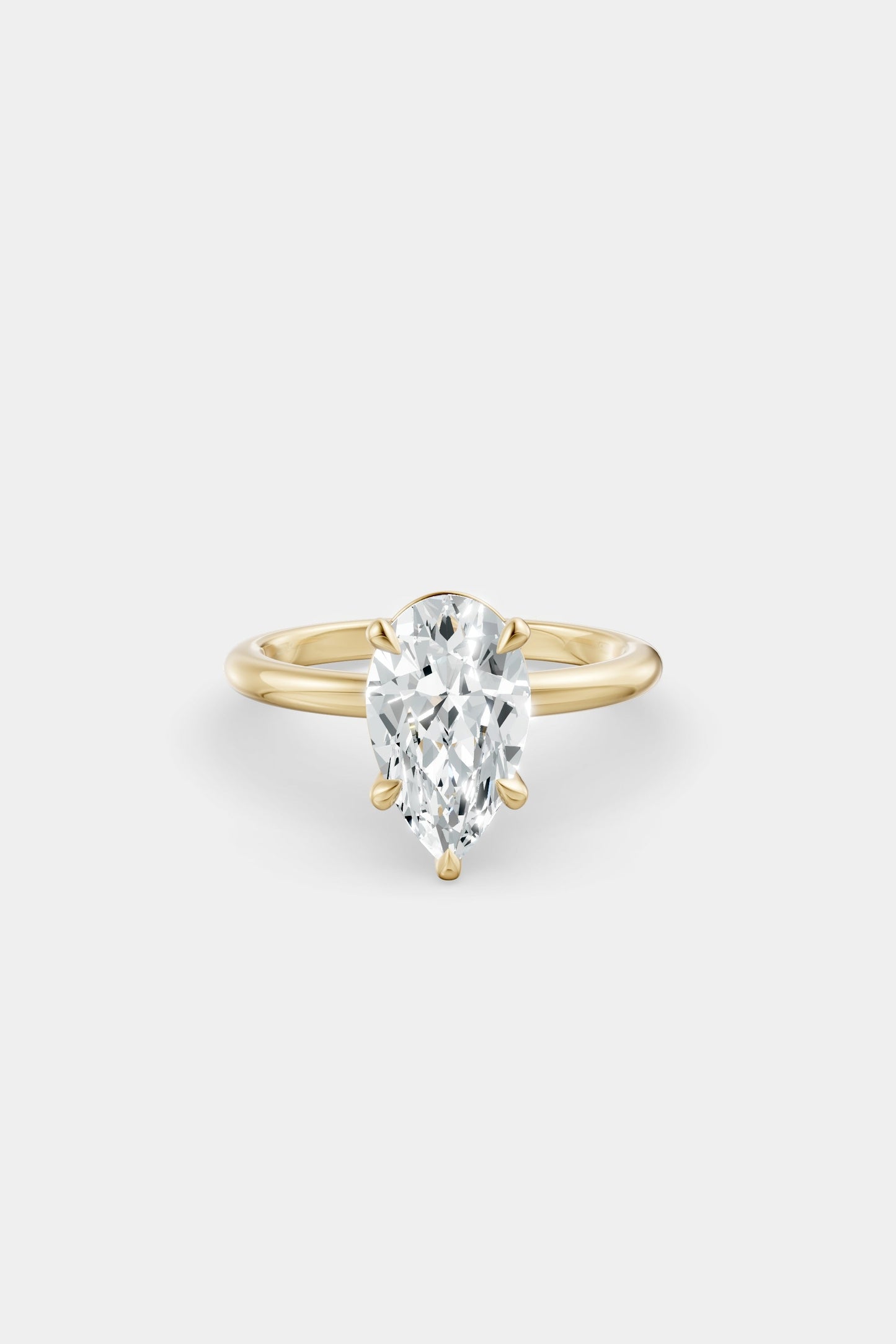 Diamond Solitaire Ring | Traditional Band