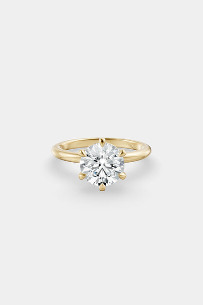 Diamond Solitaire Ring | Traditional Band