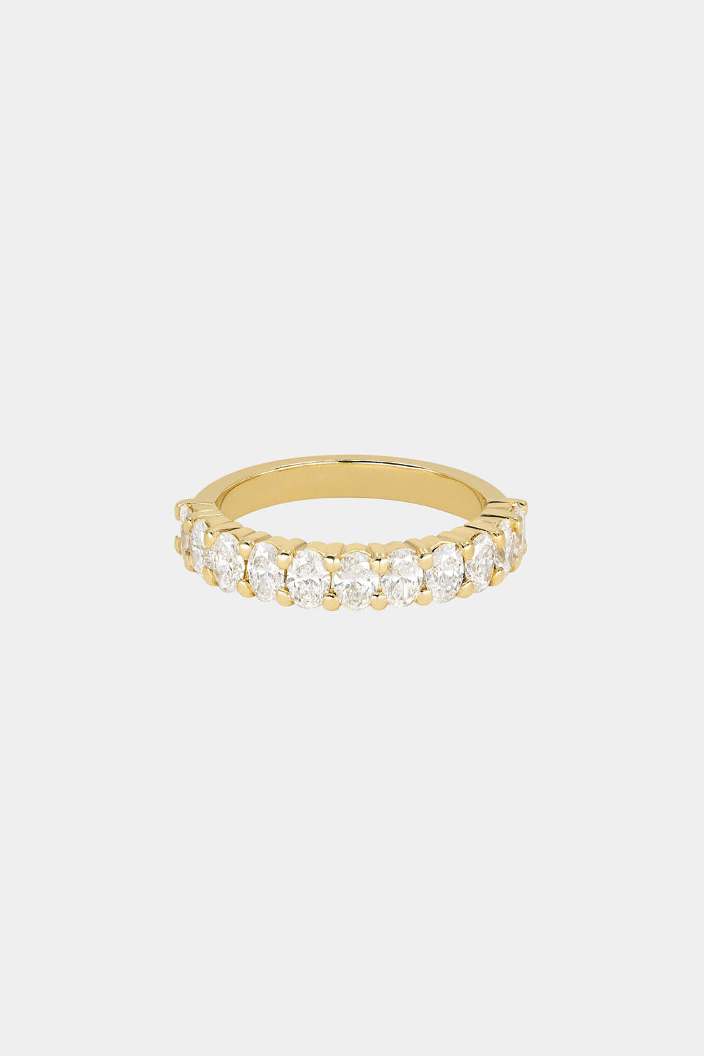 Oval Diamond Half Band | Gold