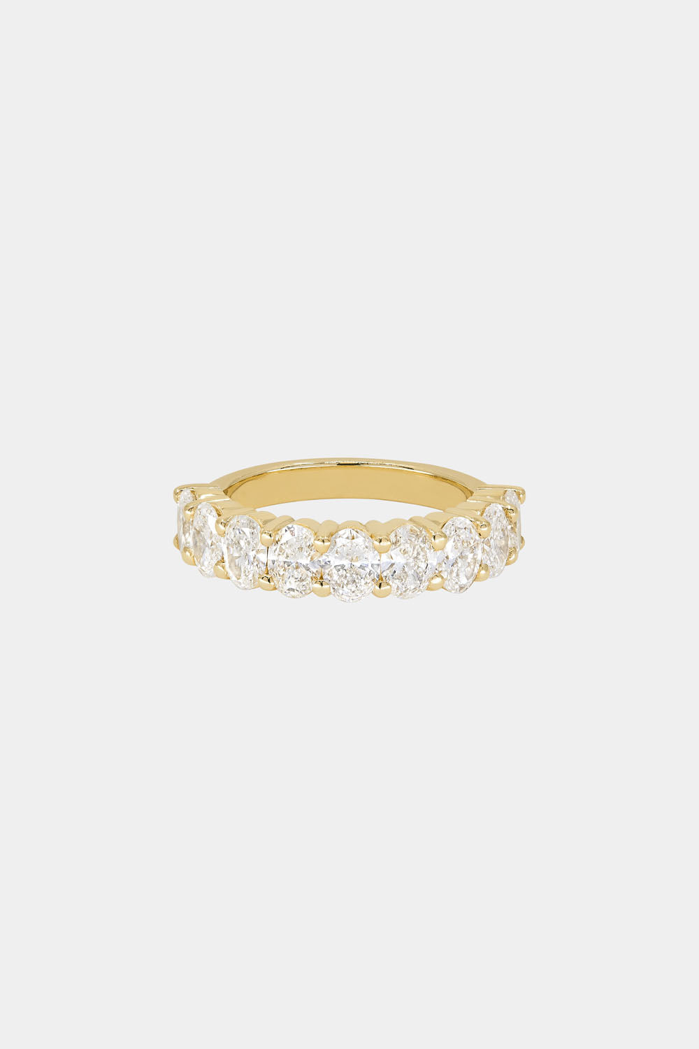 Oval Diamond Half Band | Gold