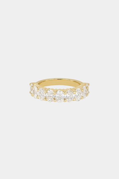 Oval Diamond Half Band | Gold