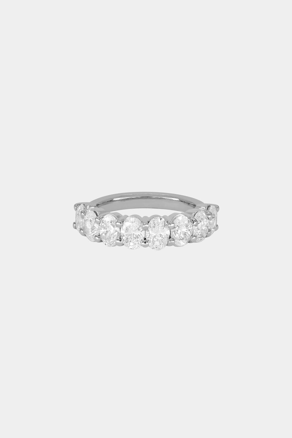 Oval Diamond Half Band | Gold