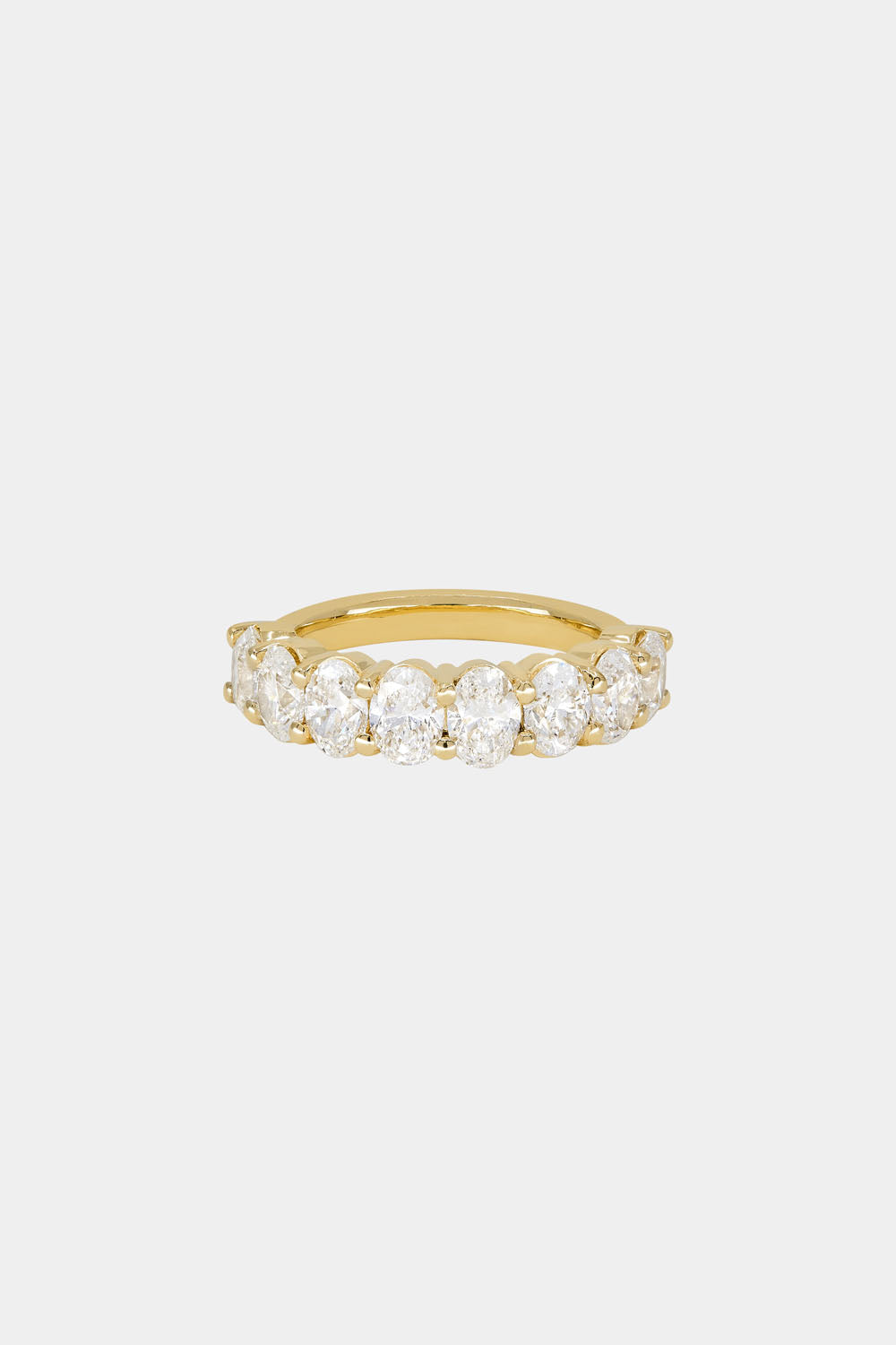 Oval Diamond Half Band | Gold