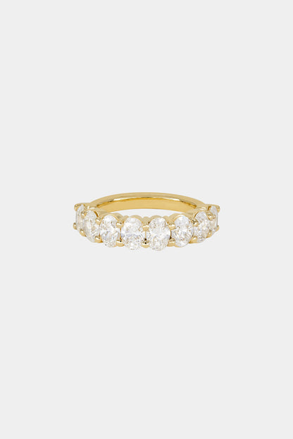 Oval Diamond Half Band | Gold