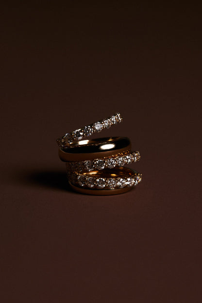 Double Band Georgie Ring | 18K White Gold