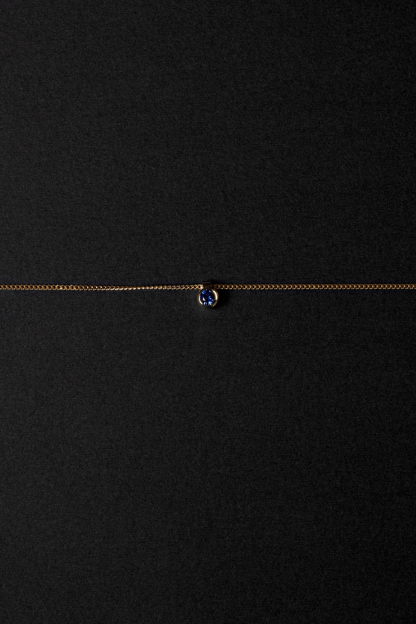 Mini Sapphire Necklace | 9K Gold