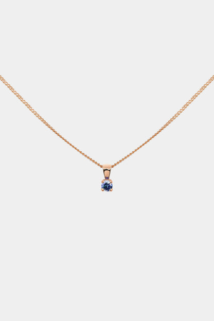 Birthstone Pendant | 9K Rose Gold