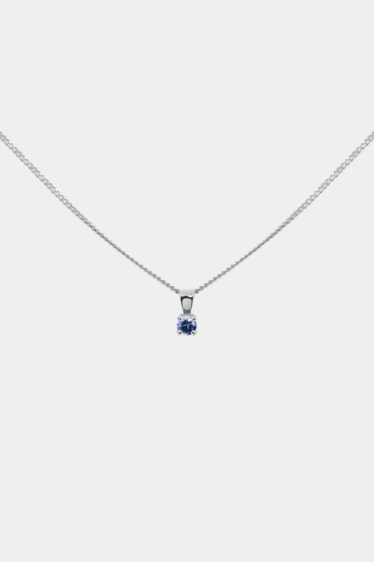 Birthstone Pendant | 9K White Gold