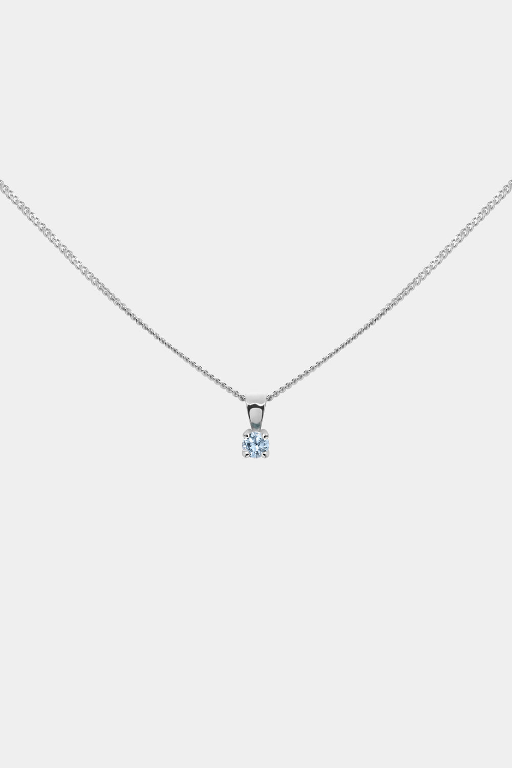 Birthstone Pendant | 9K White Gold