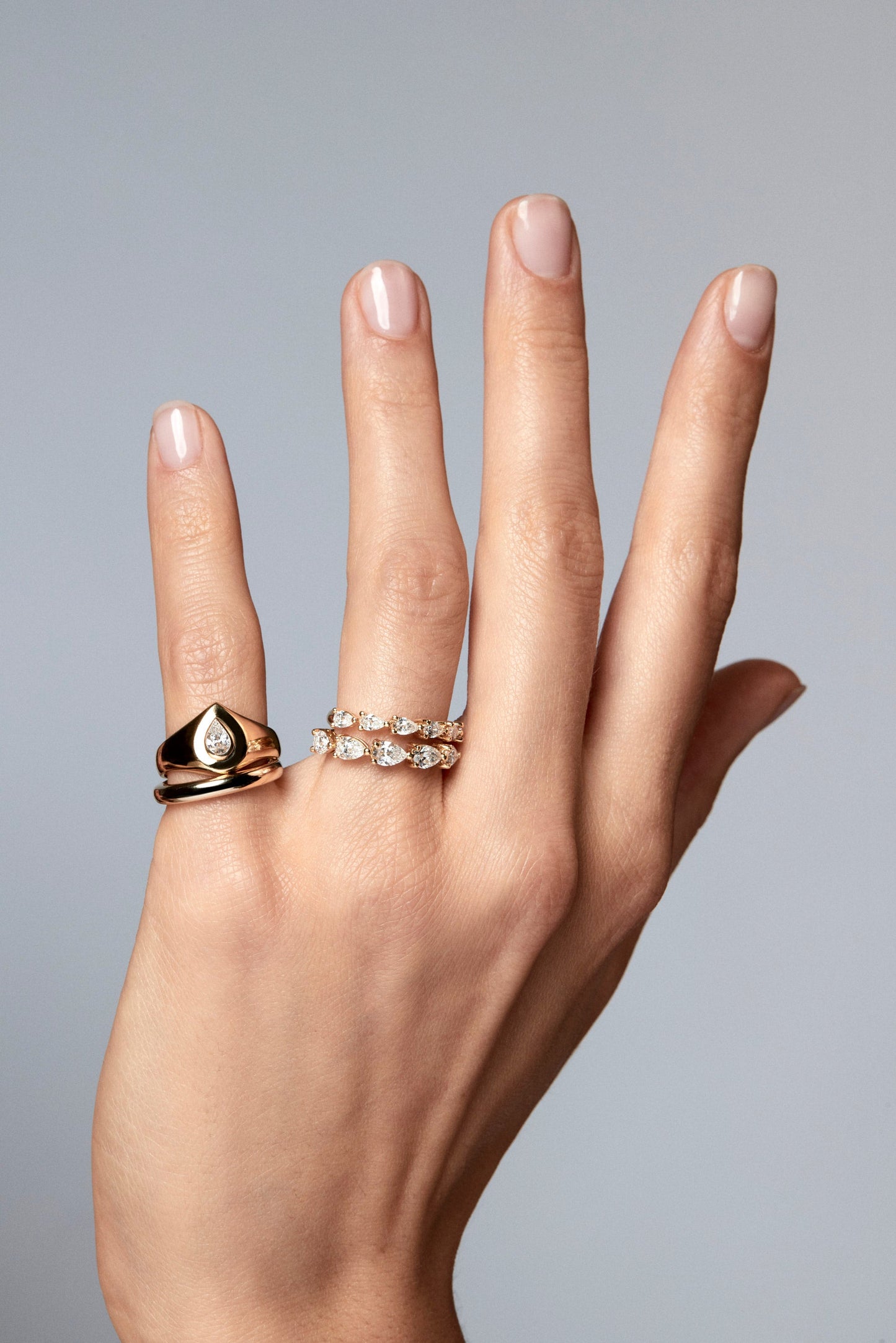 Pear Diamond Ring | 18K Yellow Gold