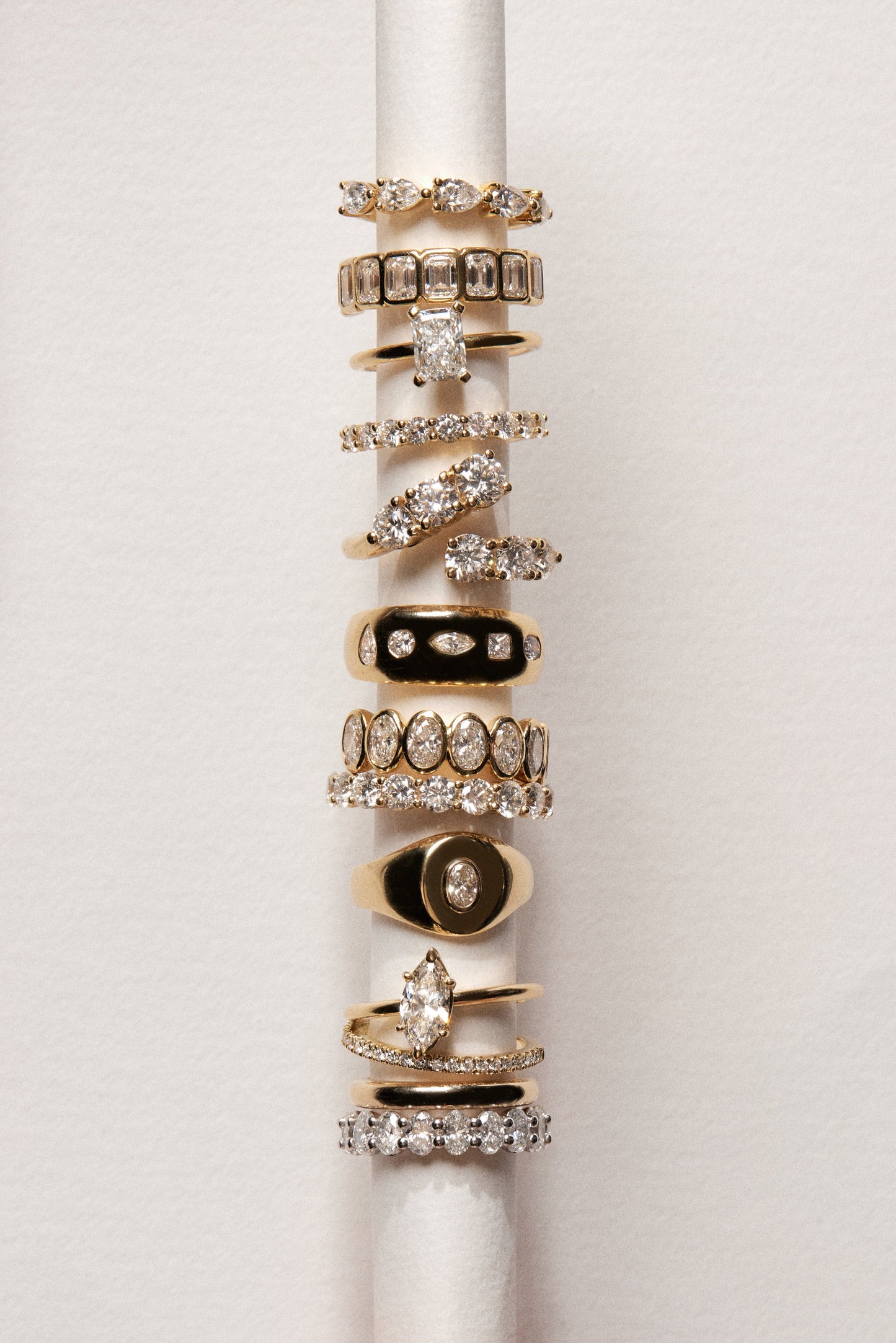 Round Diamond Half Band | 18K White Gold