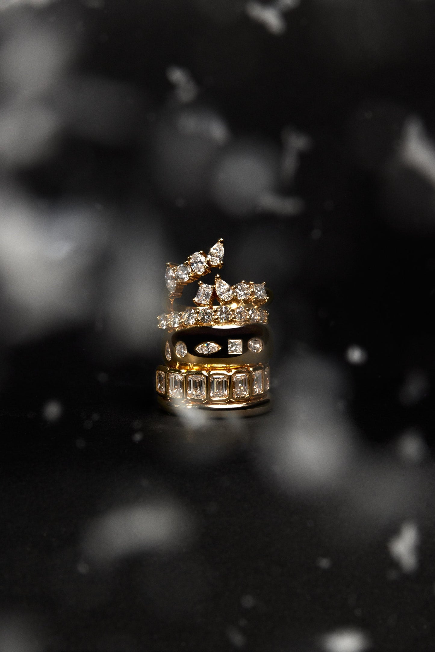 Round Diamond Half Band | 18K White Gold