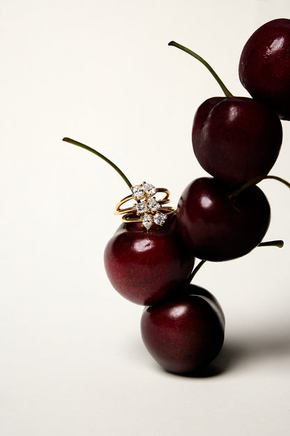 Marquise and Round Diamond Toi Et Moi Ring | 18K White Gold