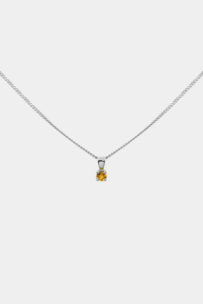 Birthstone Pendant | 9K White Gold