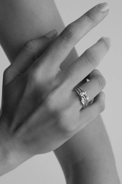 Mini Diamond Ring | 9K White Gold