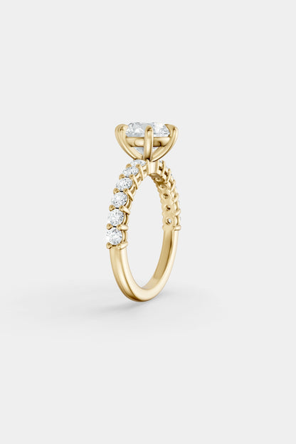 Diamond Solitaire Ring | 0.05ct Diamond Half Eternity Band