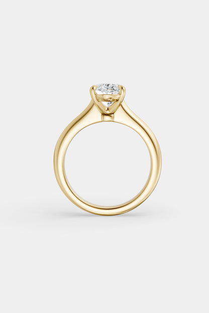 Diamond Solitaire Ring | Traditional Band