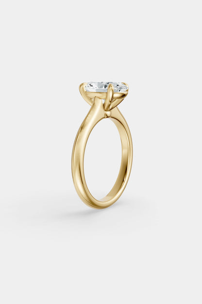Diamond Solitaire Ring | Traditional Band
