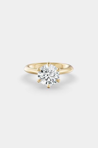 Diamond Solitaire Ring | Traditional Open-Style Band