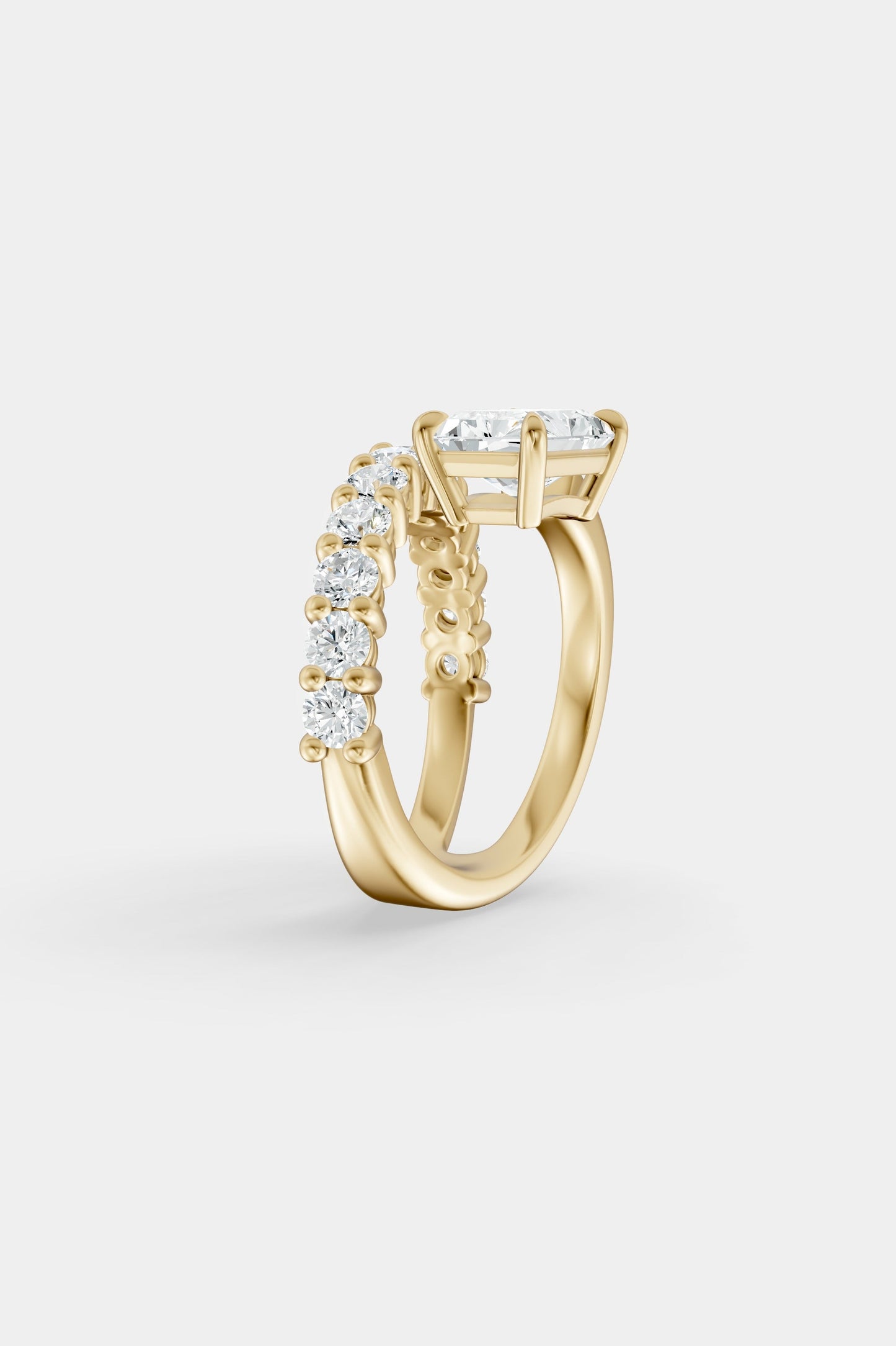 Natasha East West Diamond Wrap Ring | 0.10ct Round Diamond Band