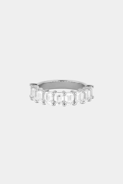 Emerald Diamond Half Band | Gold