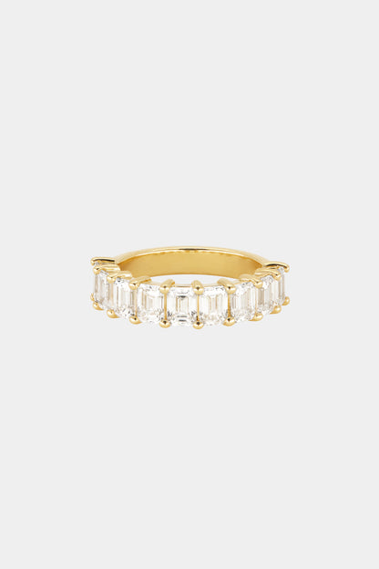 Emerald Diamond Half Band | Gold