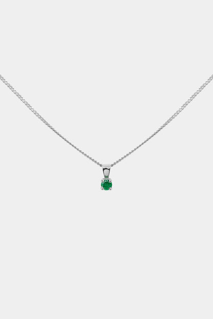 Birthstone Pendant | 9K White Gold