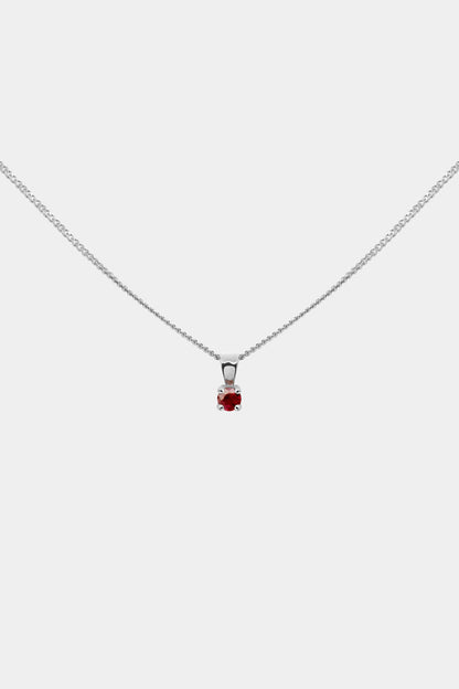 Birthstone Pendant | 9K White Gold
