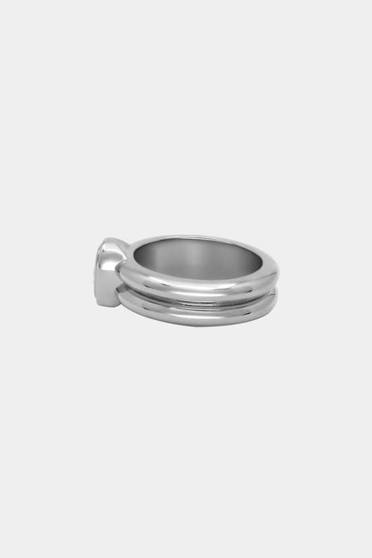 Roma Heart Diamond Ring | 18K White Gold