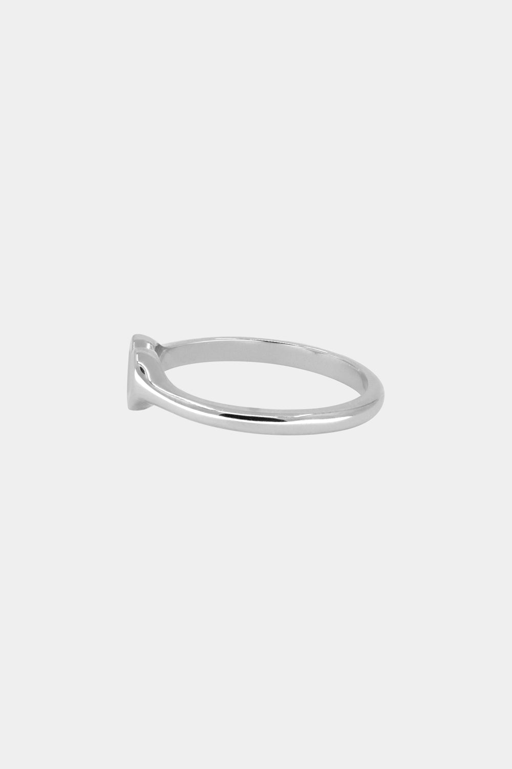Mini Heart Signet Ring | Silver