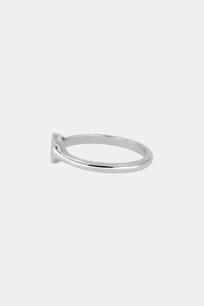 Mini Heart Signet Ring | Silver