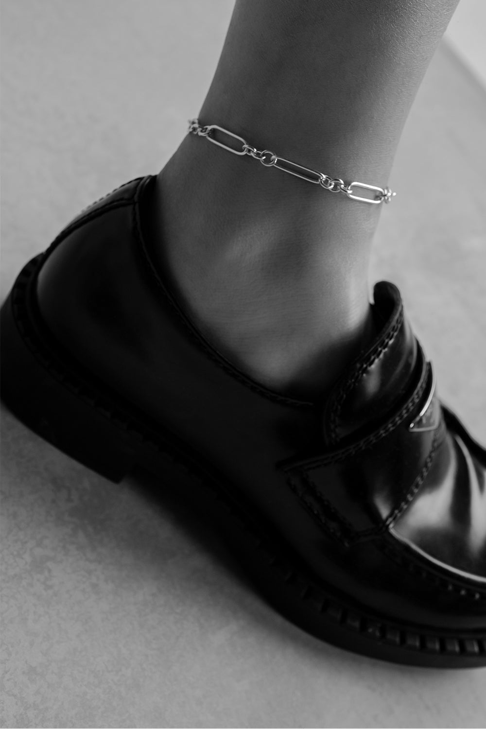 Large Lennox Anklet | Silver