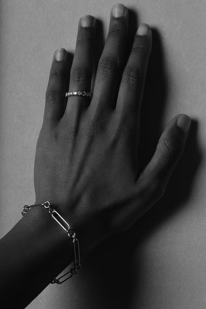 Large Lennox Bracelet | Silver or 9K White Gold