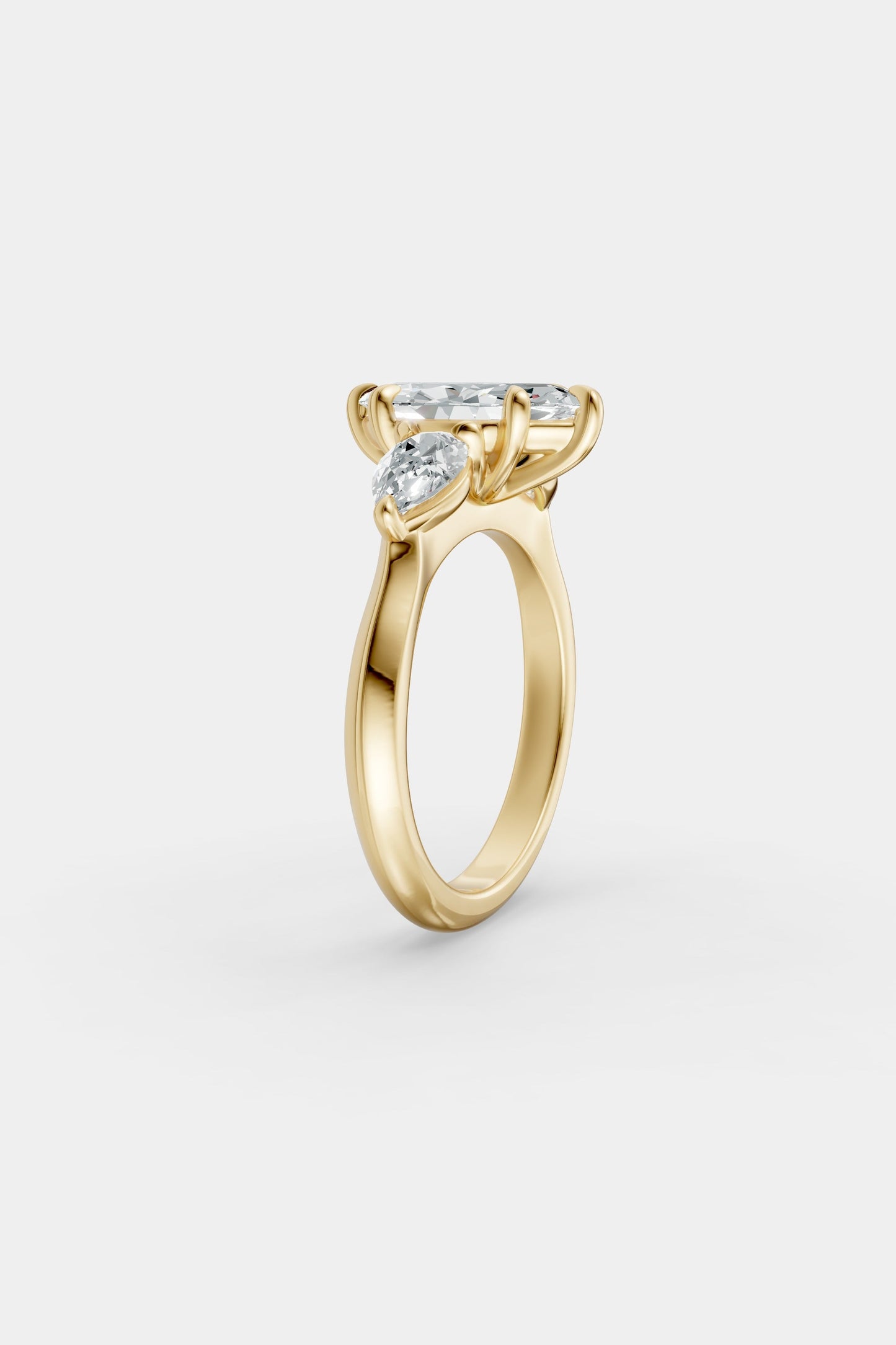 Marquise Trilogy Diamond Ring | Traditional Band