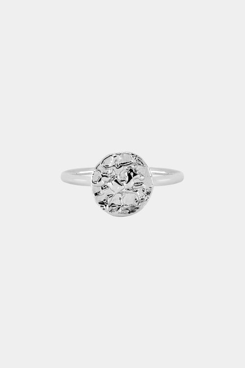 Mini Coin Ring | Silver or 9K White Gold