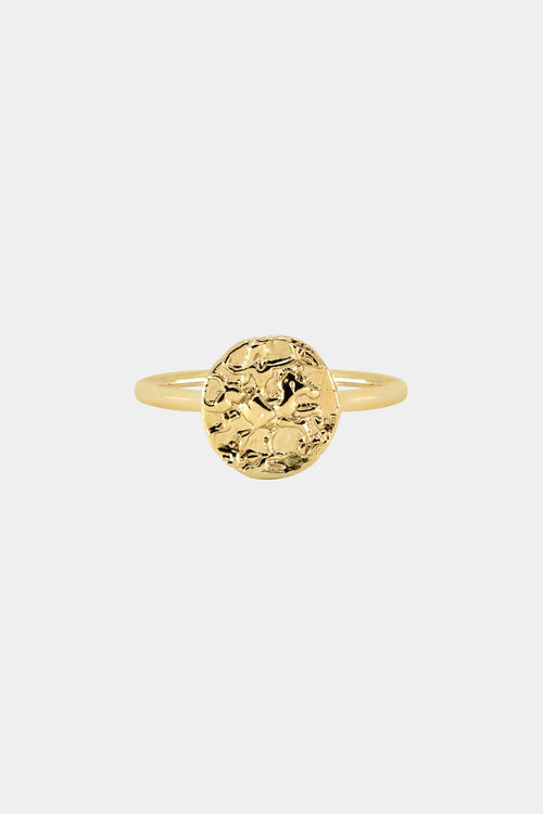 Mini Coin Ring | 9K Yellow Gold