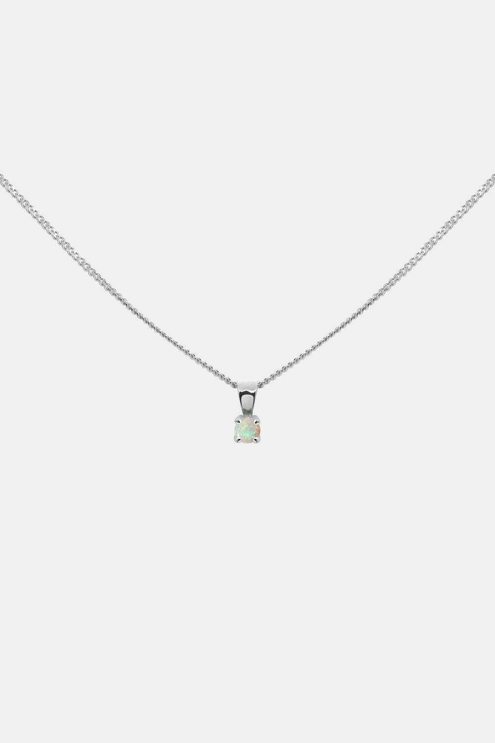 Birthstone Pendant | 9K White Gold