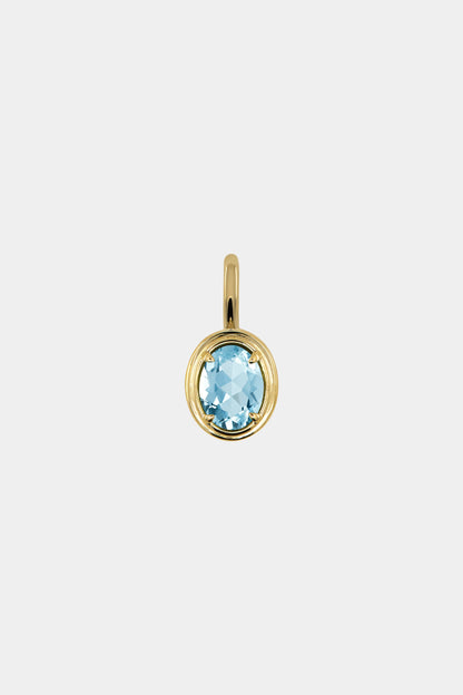 Roma Oval Gemstone Pendant | Yellow Gold