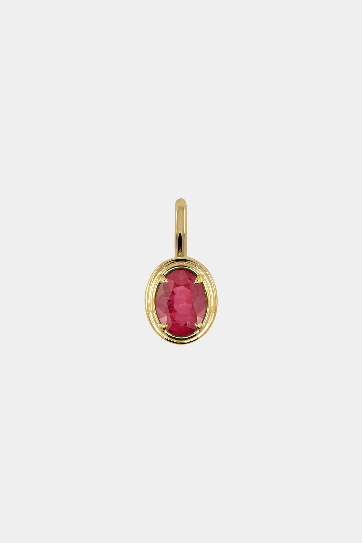 Roma Oval Gemstone Pendant | Yellow Gold