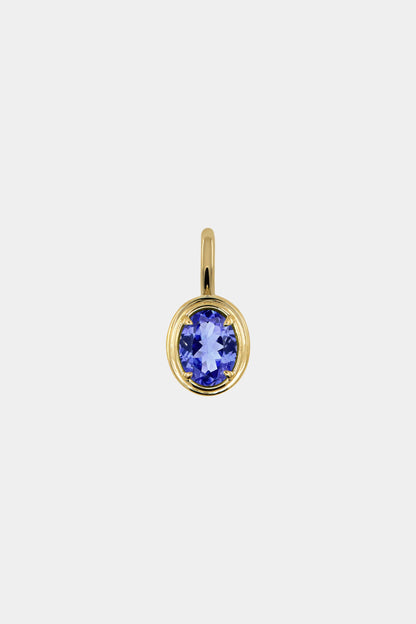 Roma Oval Gemstone Pendant | Yellow Gold