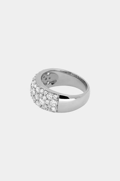 Pavé Diamond Blob Ring | 18K White Gold