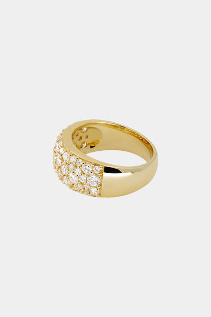 Pavé Diamond Blob Ring | 18K Yellow Gold