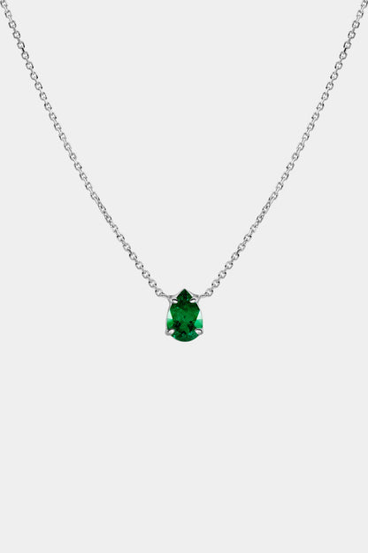 Pear Emerald Necklace | 18K Gold