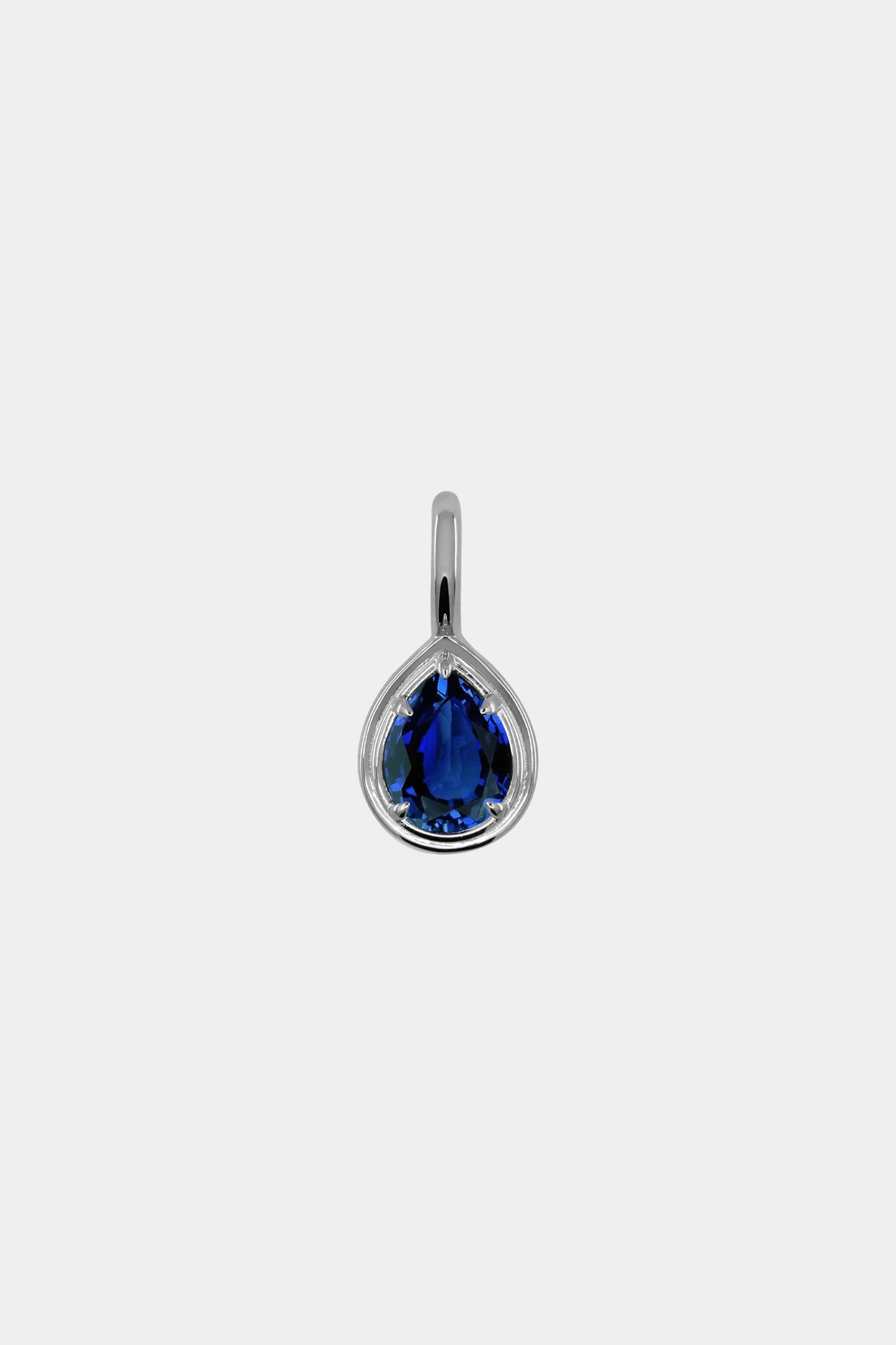 Roma Pear Gemstone Pendant | White Gold