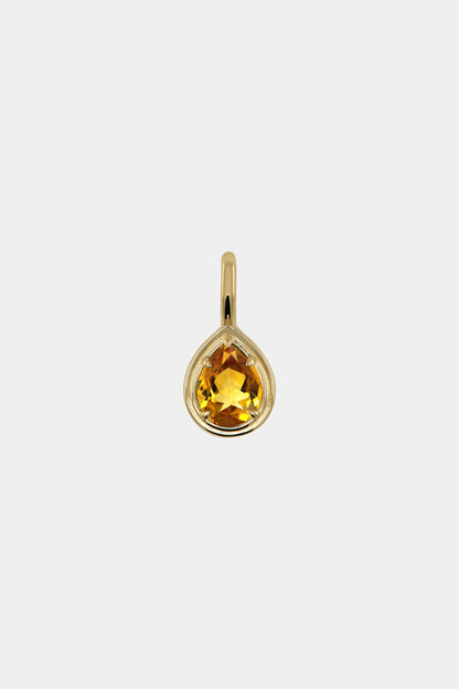 Roma Pear Gemstone Pendant | Yellow Gold