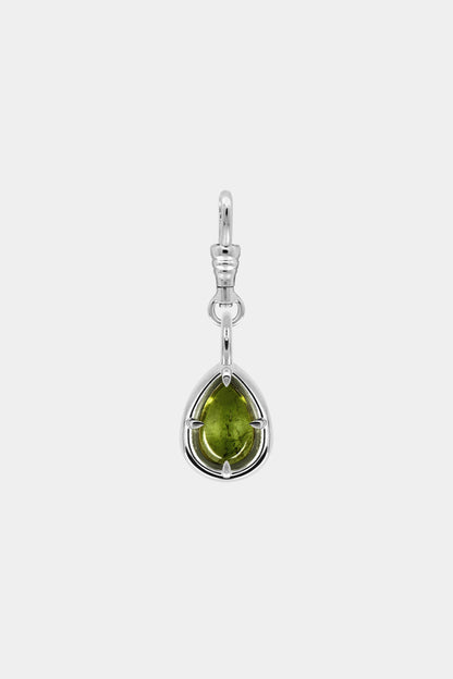 Pear Tourmaline Pendant | Silver