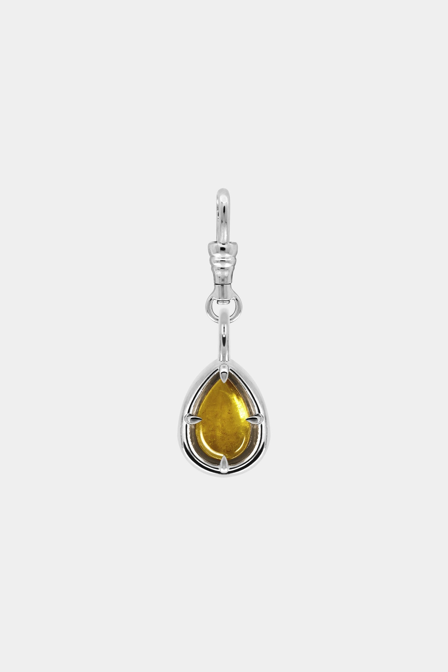 Pear Tourmaline Pendant | Silver