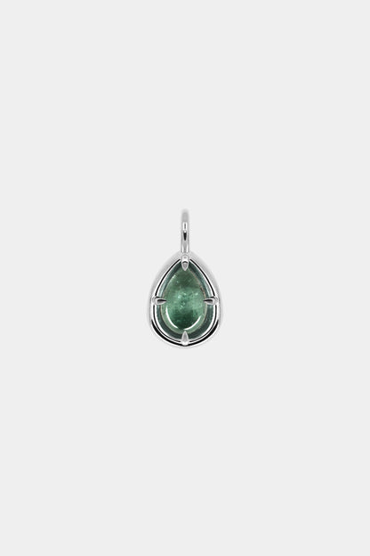 Pear Tourmaline Pendant | Silver